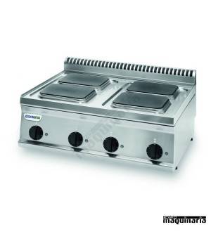 Cocina industrial electrica CLPCS70E7 con 4 cuatro placas de quemadores