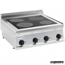 Cocina industrial electrica CLPCC70E7 con 4 placas vitroceramicas