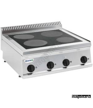 Cocina industrial electrica CLPCC70E7 con 4 placas vitroceramicas