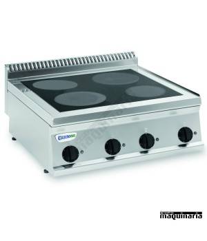Cocina industrial electrica CLPIN70E7 con 4 placas de inducción