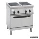 Cocina industrial electrica CLPFS70E7 con 4 quemadores y horno