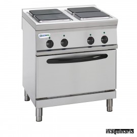 Cocina industrial electrica CLPFS70E7 con 4 quemadores y horno