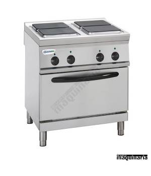Cocina industrial electrica CLPFS70E7 con 4 quemadores y horno