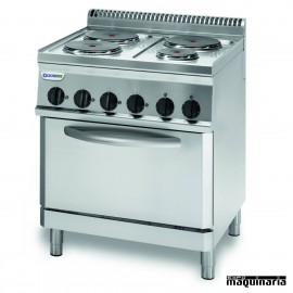 Cocina industrial electrica CLPFR70E7 con 4 quemadores y horno