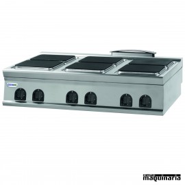 Cocina industrial electrica CLPC12E9 con 6 quemadores