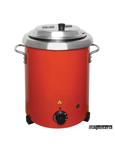 Sopera baño maría roja con asas NIGH227