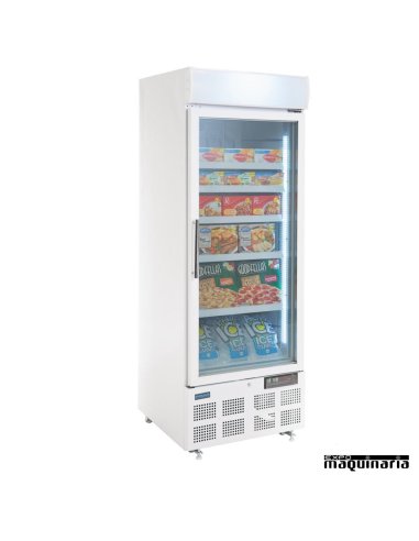 Vitrinas congeladoras 412 litros con luz LED con productos