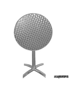 Mesa alta plegable NIU423 redonda en acero inoxidable 2