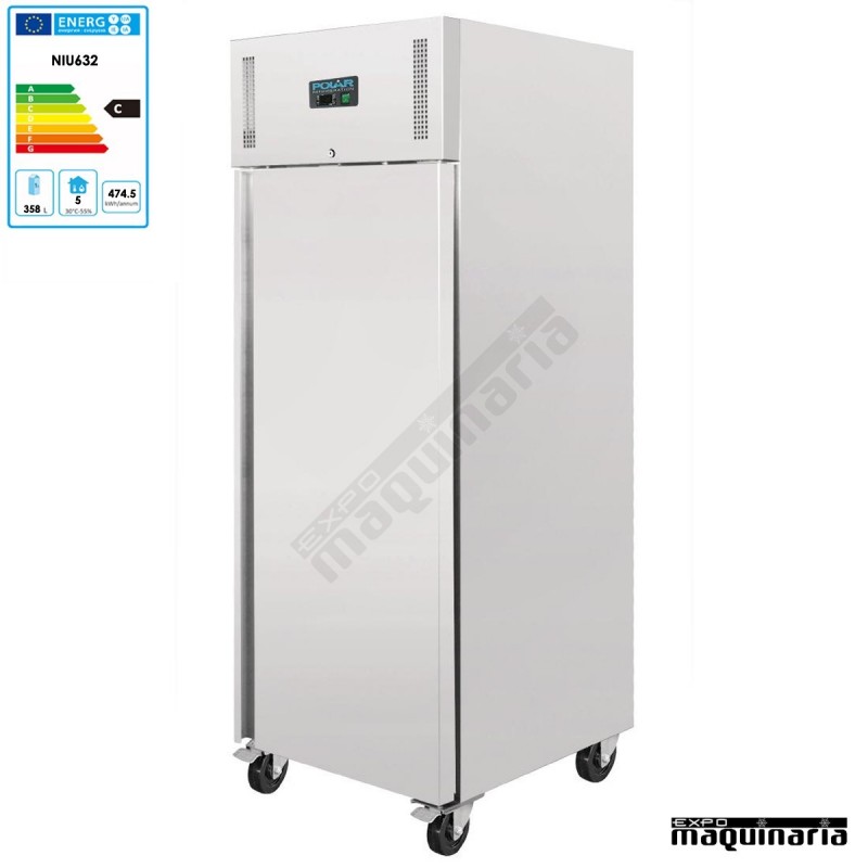 Frigorificos industriales NIU632 INOX con ruedas, 10 cubetas Gastronorm 2/1