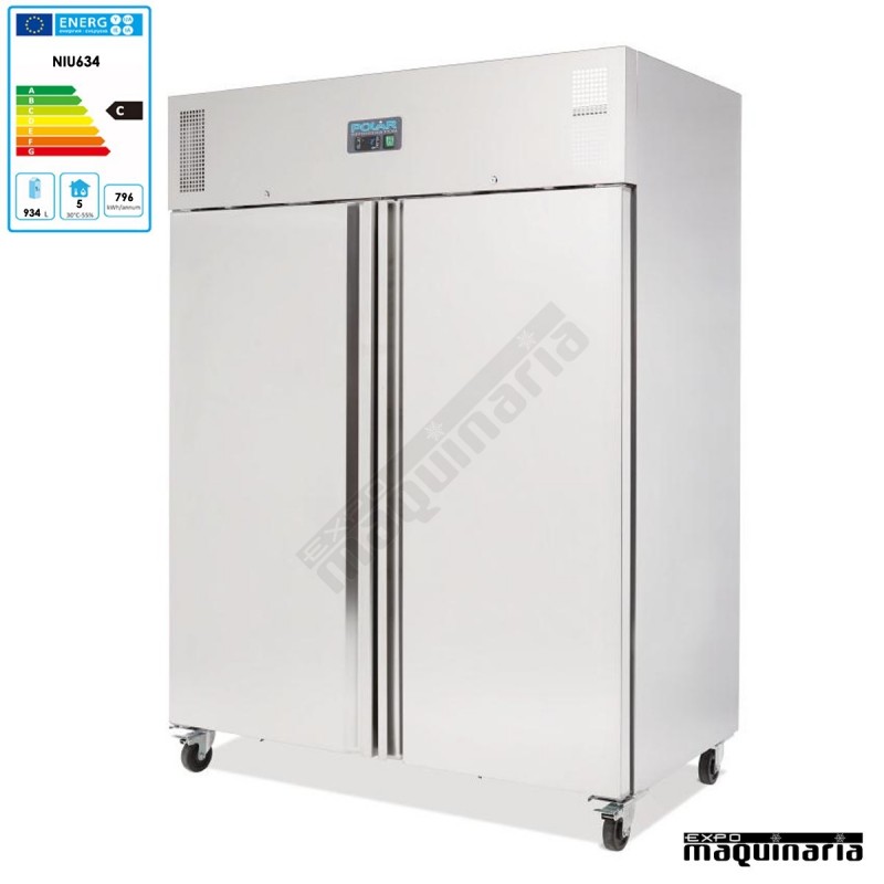 Frigorificos industriales NIU634 INOX con ruedas, 1300 litros