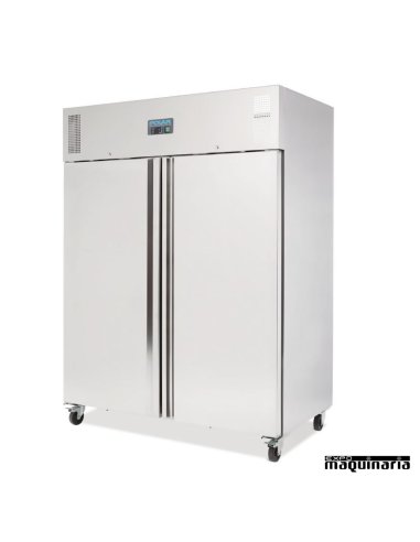 Congelador vertical industrial NIU635 Inox dos puertas 1300 litros
