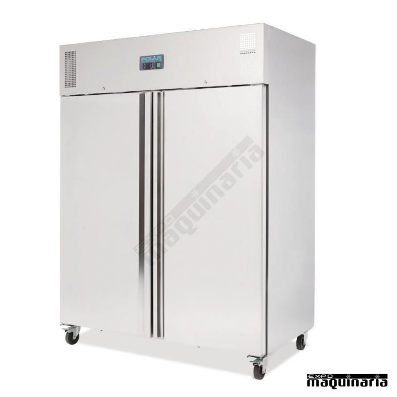 Congelador vertical industrial NIU635 Inox dos puertas 1300 litros