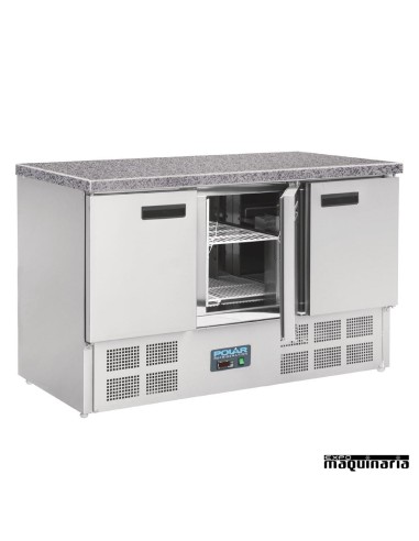 Mesas frias NICL109 INOX encimera de marmol 3 puertas
