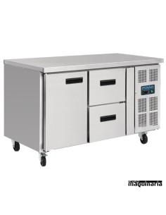 Mesas frias NIGD873 INOX 1 puerta y 2 cajones