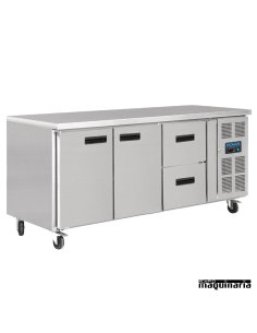 Mesas frias NIGD874 INOX 2 puerta y 2 cajones