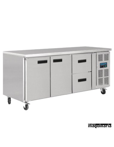 Mesas frias NIGD874 INOX 2 puerta y 2 cajones