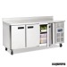 Mostrador refrigerado NIDL915 lleno con peto de 3 puertas y 417 litros