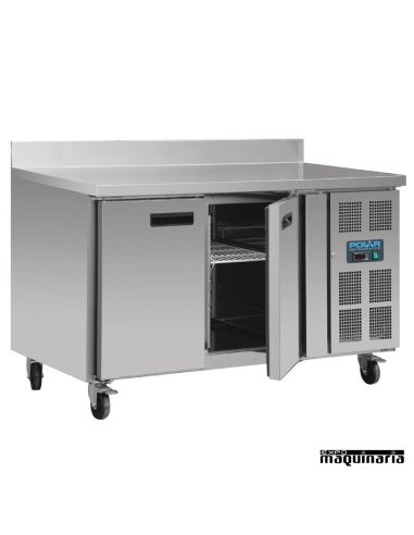 Mesa bajo mostrador congelador NIDL916 abierto con peto 2 puertas