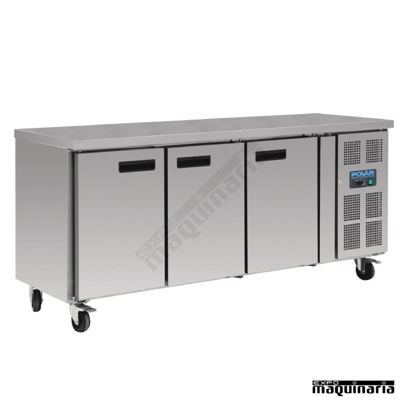 Mesa bajo mostrador congelador NIG600 con peto 3 puertas