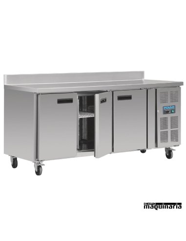 Mesa bajo mostrador congelador NIDL917 entreabierto con peto 3 puertas