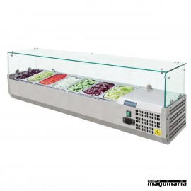 Vitrina para tapas refrigerada NIG609 7 cubetas GN 1/4