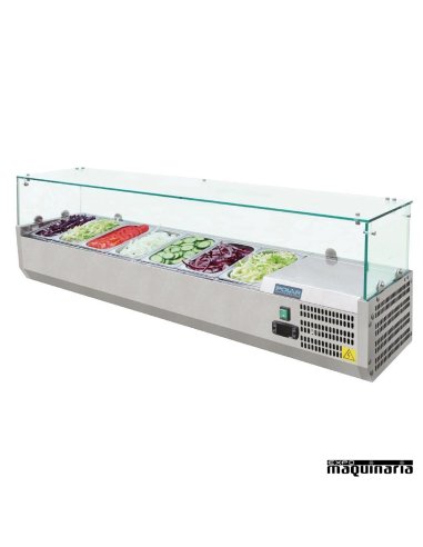 Vitrina para tapas refrigerada NIG609 7 cubetas GN 1/4