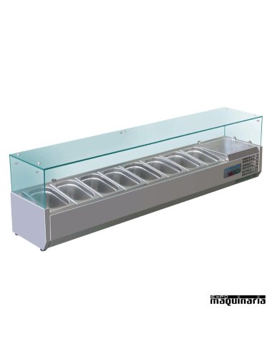 Vitrina para tapas refrigerada NIG610 8 cubetas GN 1/4