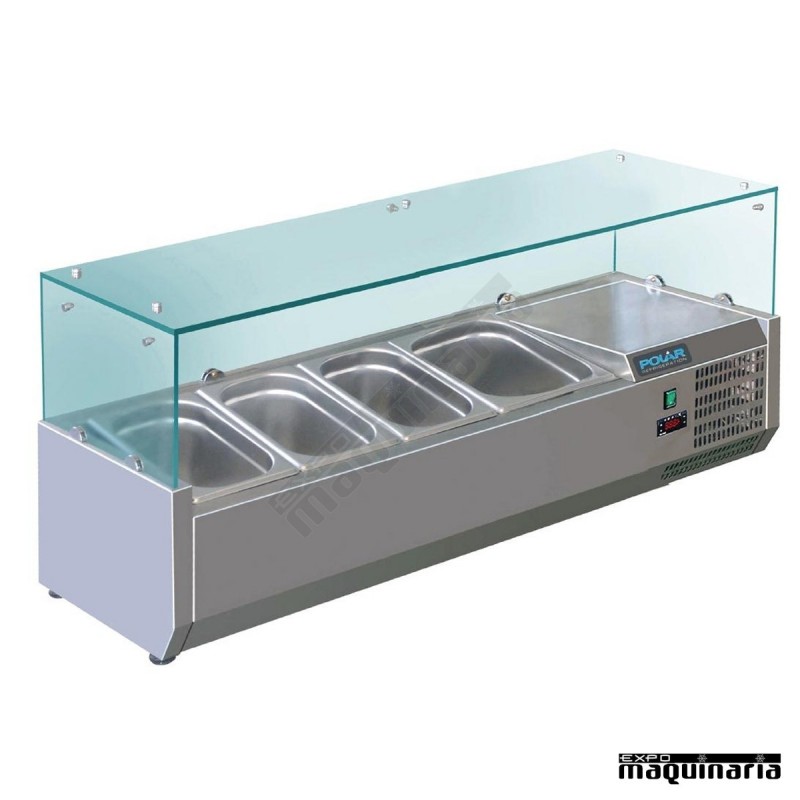 Vitrina para tapas refrigerada NIGD875 para GN 1/3 y 1/2