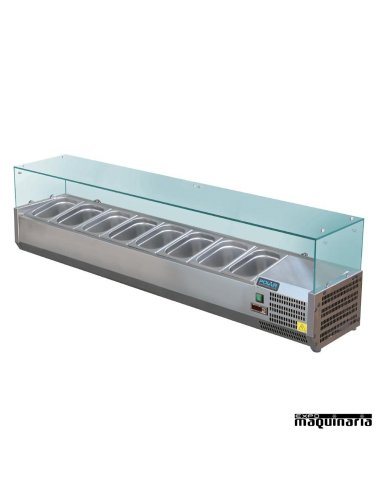 Vitrina para tapas refrigerada NIGD877 8 cubetas GN 1/3