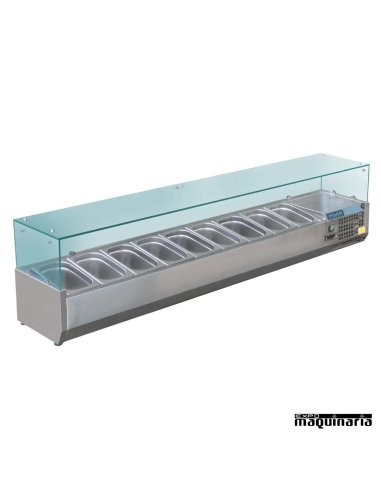 Vitrina para tapas refrigerada NIGD878 para  9 cubetas GN 1/3