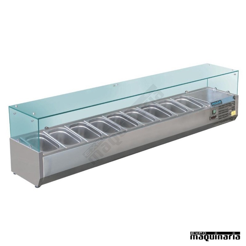 Vitrina para tapas refrigerada NIGD878 para 9 cubetas GN 1/3