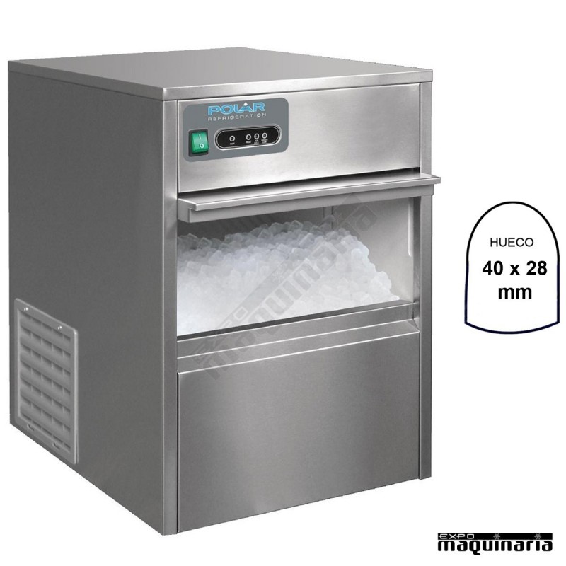 Maquina de hielo NIT316 en cubitos huecos, bajo mostrador 20 Kg/dia