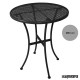 Mesa de terraza en acero NIGG703 negro de 60 cm