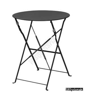 Mesa de hierro plegable para terraza negro NIGH557
