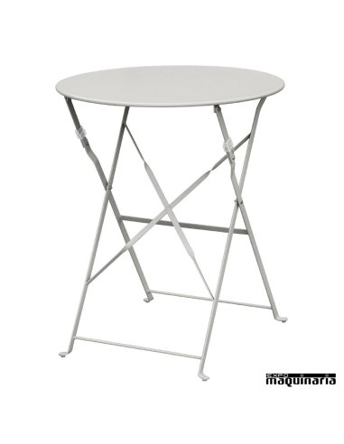 Mesa de hierro plegable para terraza gris NIGH557