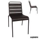 Silla de terraza en Acero lacado negro NICS727