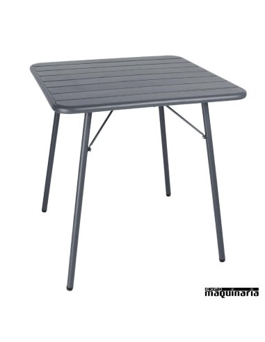 Mesa plegable terraza laminas de acero gris NICS732