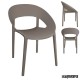 Silla apilable diseño moderno cafe NIGR339