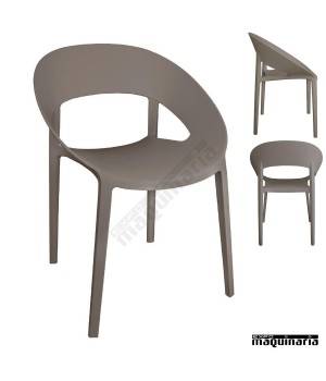 Silla apilable diseño moderno cafe NIGR339