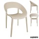 Silla apilable diseño moderno crema NIGR339