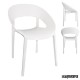 Silla apilable diseño moderno blanca NIGR339