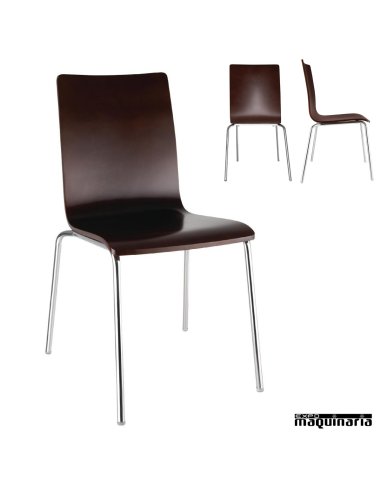 Sillas comedor minimalistas marrones NIGR342