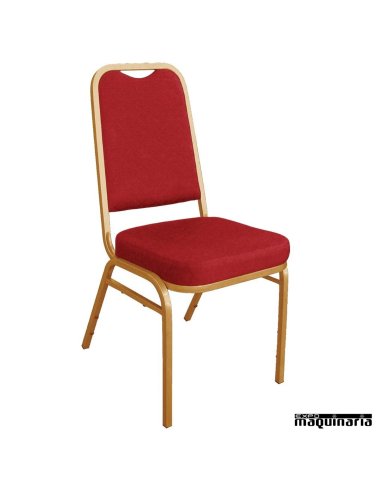 Sillas apilable de interior tapizada NIDL015