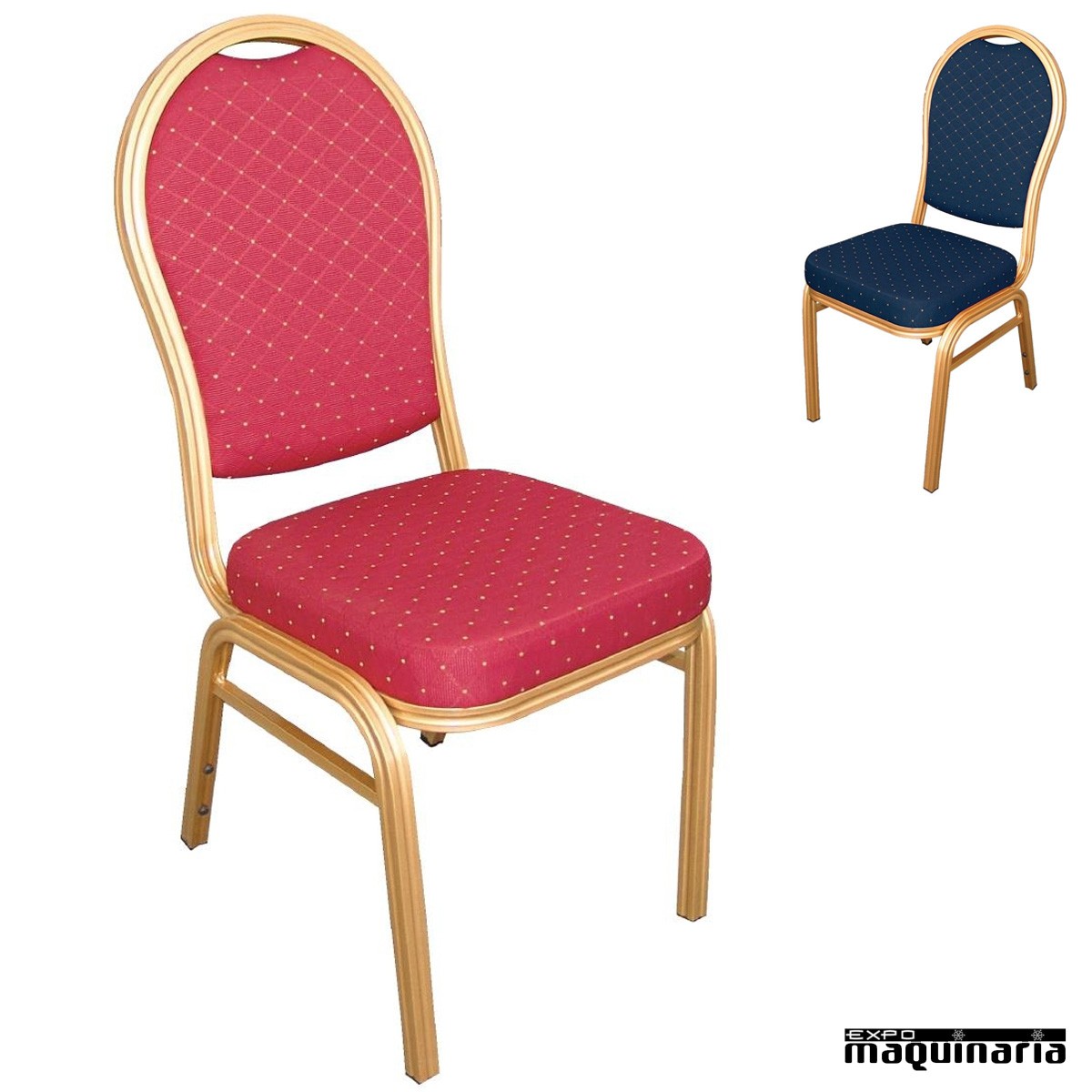 Sillas comedor tapizado moteado NIU525 sillas de comedor en acero dorado Sillas comedor tapizado moteado NIU525 sillas de comedor en acero dorado