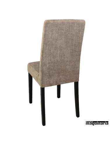 Silla tapizada madera de abedul vista trasera NIGK999