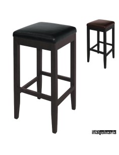 Taburete bar madera y polipiel NIGG648