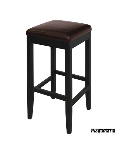 Taburete bar madera y polipiel marron NIGG648