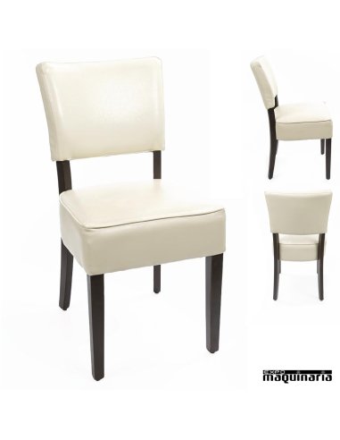 Sillas comedor tapizadas crema NIGF957
