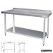 Mesa inox mural fondo 70 con estante
