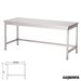 Mesa inox central fondo 70 sin estante